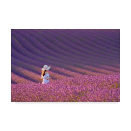 Cora Niele 'Girl In Lavender Field' Canvas Art,30x47